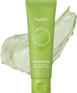 beplain Mung Bean pH Balanced Cleansing Foam 80ml, Gentle Pore Cleanser for Daily Hydrating Skin Anti Acne Oil Control Korean Face Wash