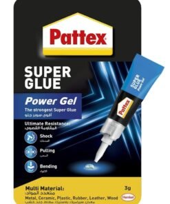 Pattex Super Glue Power Gel Strong Super Glue Gel, All Purpose Adhesive for Flexible Materials, Easy to Use Clear Glue 3g Clear