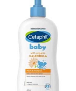 Cetaphil Baby Wash and Shampoo, Moisturizer gentle Cleanser, Foaming Wash with Organic Calendula, Unscented, 400ml
