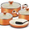 Delici Ceramic Nonstick Cookware 8-Piece Set (NCC8CU) | 10x Ultra Non-Stick Performance | Quick & Even Heat Distribution | Easy to Clean | NON Toxic |Gas, Hot Plate & Halogen Compatible | Includes Casseroles, Saucepan, Frypan & Nylon Turner