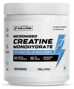 Wellcore Micronised Creatine Monohydrate (250g, 83 Servings)