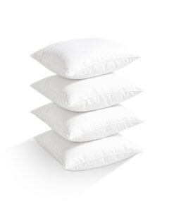 American Linen 4 Piece White Mellow Cushion Set - 100% Cotton Cover- 550 GSM 50x50 cm