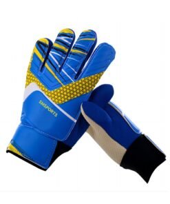 SM Youth Goalkeeper Soccer Gloves - Anti-Slip Latex Palm, Soft PU Back, Embossed Design for Kids and Teens