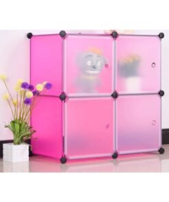 DubaiGallery 4 Cube Home Portable storage cabinet cupboard for hanging clothes combination wardrobe cupboard space savvette toy towel ideal storage organiser wardrobe clothes.