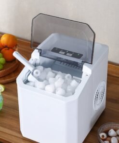 JoyousSto Bullet Ice Cube Maker 12kg/24 Hrs Ice Making Capacity with 9pcs Ice in 8 Minutes Per Cycle|1.3 L Water Container Capacity with LED Indicator 1.3 L 110 W WHITE
