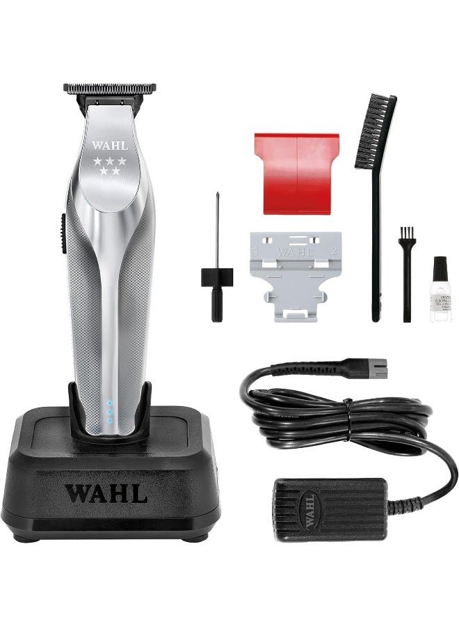 Wahl Professional 5 Star Hi-Viz Trimmer | Cord-Cordless | Metal Body | Hi-Viz T-Wide Blade | 3 Pin - GCC