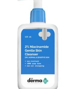The Derma Co 2% Niacinamide Gentle Skin Cleanser for Sensitive, Dry, Normal Skin - 125 ml Non-Irritant | 100% Soap-Free | Non-Oil Stripping | Gently Cleanses Makeup