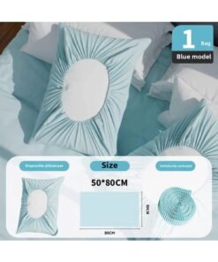 Disposable Cute Pillowcase Travel Portable Winter Thickened Large Household Double Hotel Supplies Suit Wholesale-Color:Sky Blue -Specifications: Sterile And Thickened