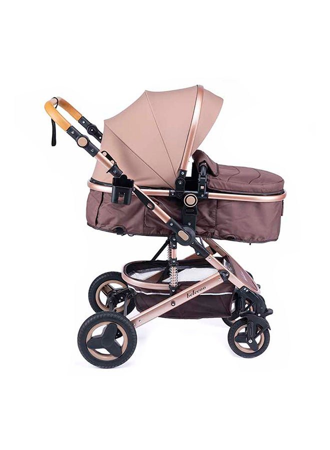 belecoo 5 Khaki - 3 In 1 Lite Pram