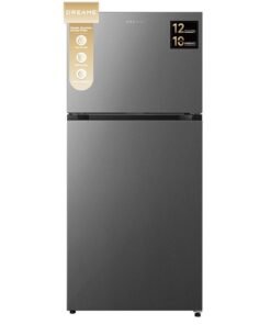 Dreame 670 Gross & 515L Net Capacity Double Door Top- Mount Refrigerator-Freezer, No-Frost, Multi-Air Flow, Right open, Recessed Handle DRT670ASC Titanium Steel Silver