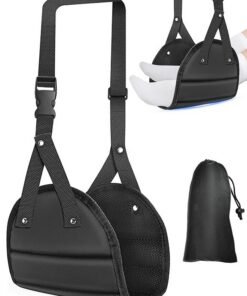 1 Pack Travel Essentials for Women Men,Black Airplane Footrest Leg Foot Hammock Rest Travel Luggage Accessories Gadgets Under Desk Flying Long Fight Trip Seat Organizer Must