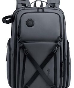 ARCTIC HUNTER Professional Camera Backpack, DSLR/SLR Photography Waterproof Camera Bag with 15.6 inch Laptop Compartment and Tripod Holder, Grey