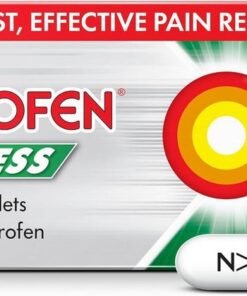 Nurofen Express Sodium Ibuprofen Caplets 256mg 16 Count FastActing Relief for Period Pain Headaches Migraines Cold Flu Symptoms
