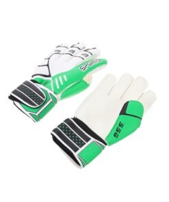 Barakah Children Football Gloves, Kids Youth Football Soccer Goalkeeper Goalie Training Gloves Gear with Strong Grips Palms, Soccer Goalie Goalkeeper Gloves for Kids Boys Children (6# Green)