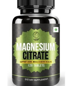 Noble Nature Magnesium Citrate - 120 Tablets - Supports Bone, Muscle and Nerve Health