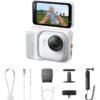 Insta360 GO Ultra Creator Bundle | Tiny 4K Cam, Lightweight & Portable, Low Light Excellence, Mount Anywhere, FlowState Stabilization, 200 Min Battery Life - Arctic White