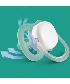 Philips Avent 2-Piece Silicone Ultra Air Night Time Soother, Glow-In-Dark, 6-18M, Twin Pack, Orthodontic Bpa-Free, Scf376/22