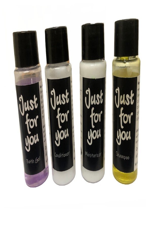Med Express 365 Just For You 4-in-1 Lavender Bath Gel, Lemongass Shampoo, Conditioner & Moisturizer | Hotel Amenities & Toiletries Kit for Guests, 30ml (Pack of 100)