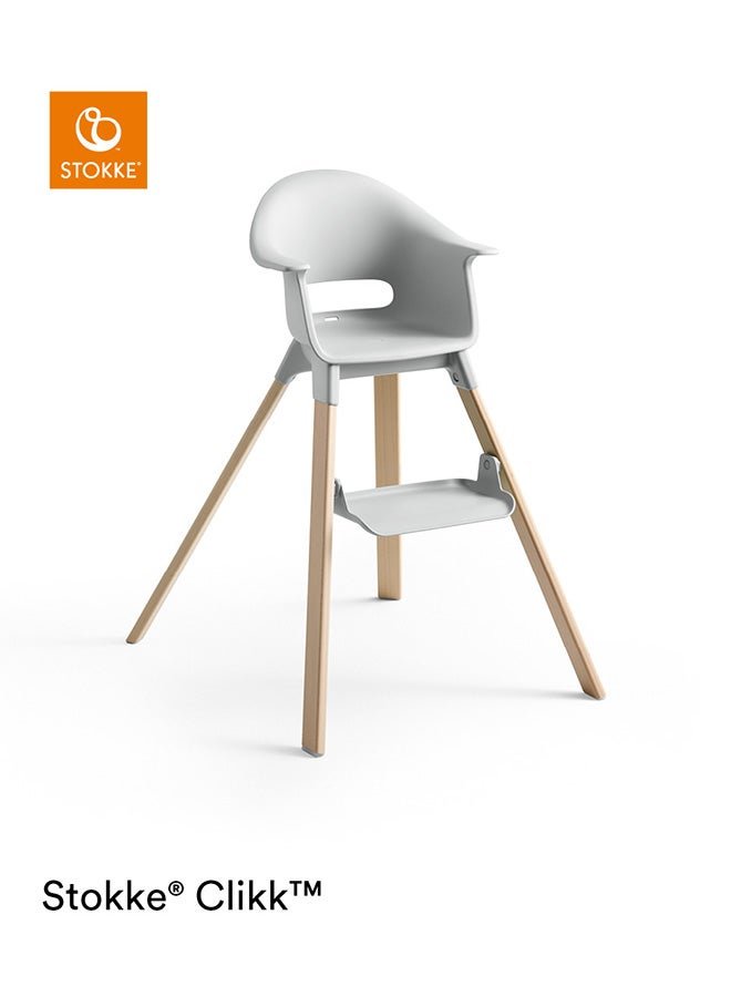 STOKKE Clikk High Chair - All In One Baby High Chair With Tray + Harnesslight, Durable And Travel Friendly, Ergonomic And Adjustable Features, Best For 6 - 36 Months Or Up To 15Kg/33Lbs, Cloud Grey - Image 2