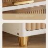 C&C Home Multipurpose 4 Layers Storage Cabinet Freestanding Narrow Side Organizer Cabinet with 3 Flip Top Magnetic Lids and 1 Spacious Drawer for Bathroom Hallway Kitchen Bedroom 60x30x110 cm