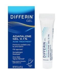 differin Acne Treatment Gel, 60 Day Supply, Retinoid Treatment for Face with 0.1% Adapalene, Gentle Skin Care for Acne Prone Sensitive Skin, 15g Tube
