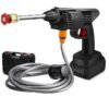 TIGER Cordless 48V Electric High Pressure Car Washer Manual Rechargeable Car Washing Machine with Adjustable 3-in-1 Nozzle and Hose Pipe for Washing Cars Watering Flowers Cleaning Floors