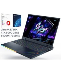 Acer Predator Helios 16 AI (2025) Gaming Laptop With 16-Inch OLED WQXGA Display,Core Ultra 9-275HX Processor/64GB RAM/4TB SSD/24GB GeForce RTX 5090 Graphics/Windows 11 Pro English Black English Black