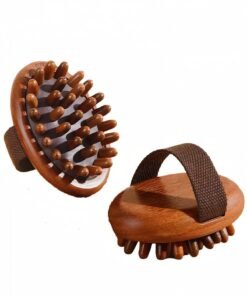 Loucky Wooden Massager Brush Set - 2 Packs Meridian Brush Made of Natural Rosewood & Bamboo, 33-Tooth Anti Cellulite Body Sculpting Tool for Lymphatic Drainage, Muscle Relief & Skin Firming - Handheld Portable Massage Brush