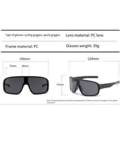 Alternative view of general Mountaineering sunglasses men's sunglasses women's fashionable face-showing small outdoor cycling glasses oversized integrated windproof ski glasses