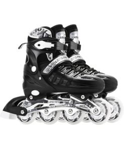 DUNISO Children's Inline Skates, Four-Wheel Flash, Professional With Ankle Support, Adjustable, Suitable For Beginners Sports Skating