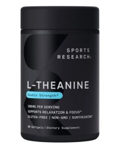 Sports Research L-theanine 200 mg, 60 Softgels