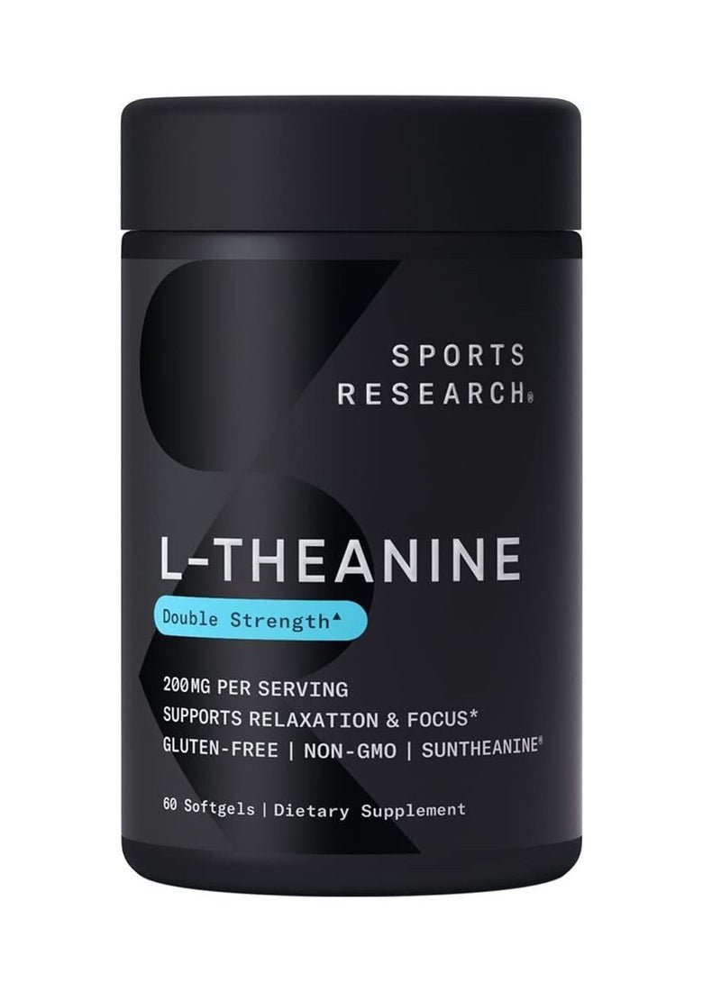Sports Research L-theanine 200 mg, 60 Softgels