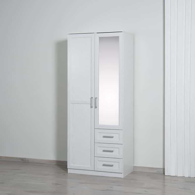 Pan Home MALMO 2 DOOR WARDROBE WHITE