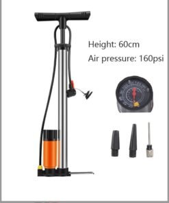 ZCM-HAPPY Multifunctional Manual High Pressure Pump for Bicycles, Electric Vehicles, Motorcycles, Footballs, Basketballs, Volleyballs 60cm