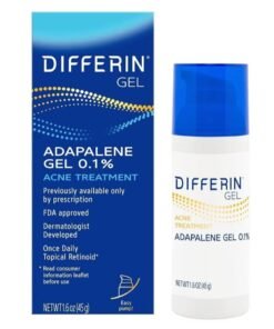 differin Acne Treatment Gel, 90 Day Supply, Retinoid Treatment for Face with 0.1% Adapalene, Gentle Skin Care for Acne Prone Sensitive Skin, 45g Pump (Packaging May Vary)