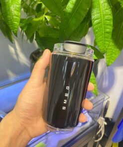 smeg 320ML Beverage Cup Travel Portable Car Drinking Cup Stainless Steel Vacuum Leak proof 320ML Coffee Thermos（Black）