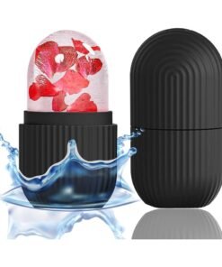Nnewvante Ice Roller For Face,Beauty Facial Massage Ice Roller,Glow Cube Ice Roller for Face,Skin Care Tools for Eye Wrinkles,Acne Puffiness Relief (Black)