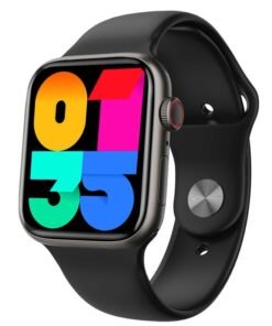 Smart Watch Bluetooth Fitness Tracker with Sleep Monitor Life Waterproof 2.15inch HD Color for Men Women Compatible iPhone IOS, Black