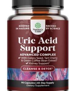 Natures Craft Herbal Uric Acid Cleanse and Detox - Essential Daily Kidney Cleanse and Uric Acid Support for Adults - Joint Support Supplement and Detox Cleanse with Tart Cherry Extract Capsules for Men and Women