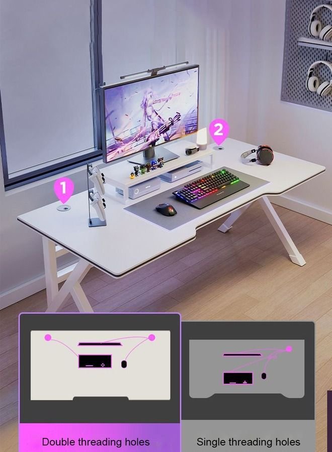 NKX K-Shaped Sturdy Computer Desk And Gaming Table Workstation Home Office Desk 100 CM - Image 2