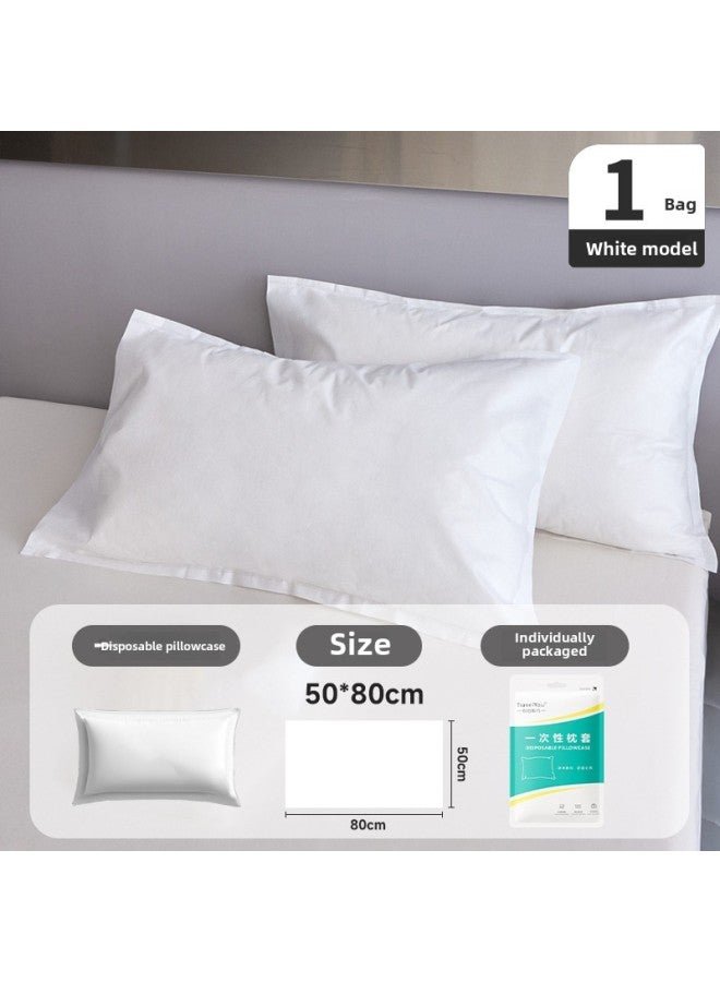 Disposable Cute Pillowcase Travel Portable Winter Thickened Large Household Double Hotel Supplies Suit Wholesale-Color:Pure White -Specifications:1 Pack