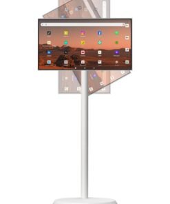 VLH 21.5 Inch 1080P Portable Touch Screen Monitor, Smart Android TV on Wheels, 4-6H Battery, 4+64GB Storage, Rotatable Display for Home Theater/Office/Outdoor, Arabic  & Google Play