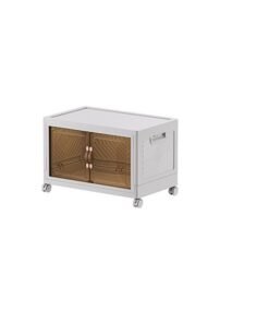 keke Single Layer Multi-Functional Foldable Storage Cabinet with Doors and Wheels (63L)