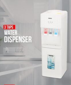 GEEPAS 3 Taps Water Dispenser with Hot, Normal and Cold Function, Stainless Steel Tank/ 2.8 L, 1.0 L Capacity, Perfect for Home, School, Apartments, Office, etc. GWD8326 White