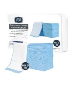 Little Story 20-Pieces Disposable Diaper Changing Mats, Suitable From Birth - Blue