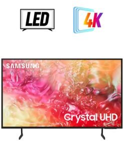 Samsung Smart TV, Crystal UHD, DU7000, 65 Inch, 2024, PurColor, 4K Upscaling, Tizen OS, Q-Symphony UA65DU7000UXZN Black