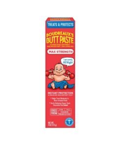 Boudreaux's Butt Paste Maximum Strength Diaper Rash Cream, Ointment For Baby, 4 Oz Tube