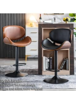 Alternative view of Cool Baby COOLBABY Bar chairs Lift leather bar chairs Light luxury home front desk high chairs Adjustable swivel seats High stools Low back kitchen island, dining room 1PC (Black)