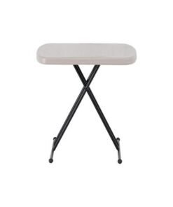 Alternative view of Lifetime 26-Inch Folding Table, Portable Compact, Height Adjustable, Personal Laptop Folding Table for Home Office Indoor and Outdoor, Lightweight, Powder Coated Finish, Putty/Black Sand Color - 80932