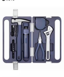 HOTO Electric Screwdriver 3.6V 5-Piece Tool Set | Magnetic Claw Hammer, Self-Lock Measuring Tape, Needle Nose Plier, Adjustable Spanner & 10 Bits | Compact & Durable DIY Kit (Black)